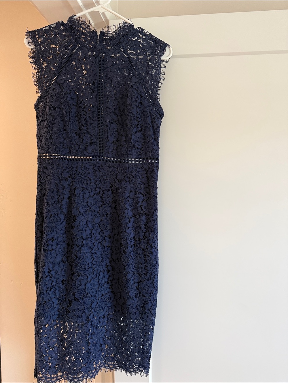 Navy Lace Cocktail Dress